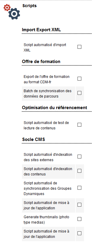 rôles associés aux scripts rôles associés aux scripts