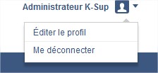 Menu compte utilisateur Menu compte utilisateur
