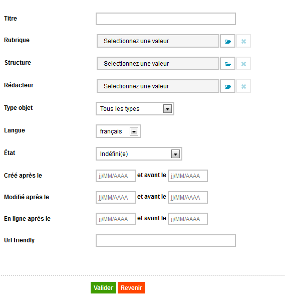 Gestion du contenu de la rubrique  KSup aide en ligne