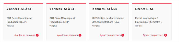 liste de parcours liste de parcours