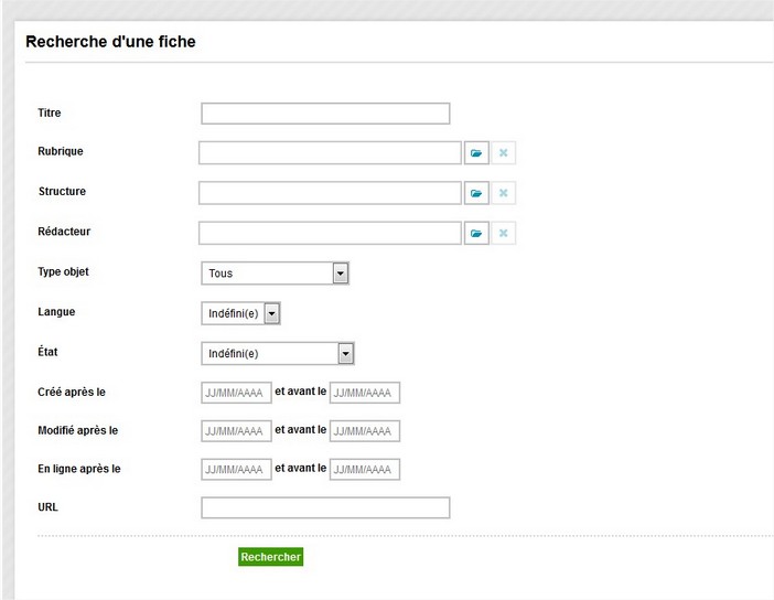 moteur de recherche transversal