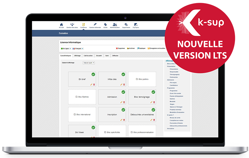 Nouvelle version de K-Sup - 6.6 LTS Nouvelle version de K-Sup - 6.6 LTS