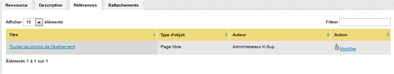 Modification d'une image depuis l'onglet références